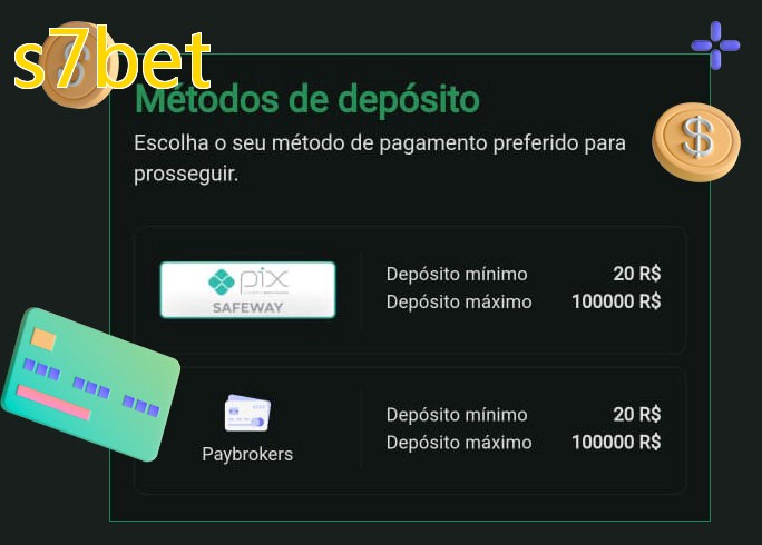 O cassino s7betbet oferece uma grande variedade de métodos de pagamento